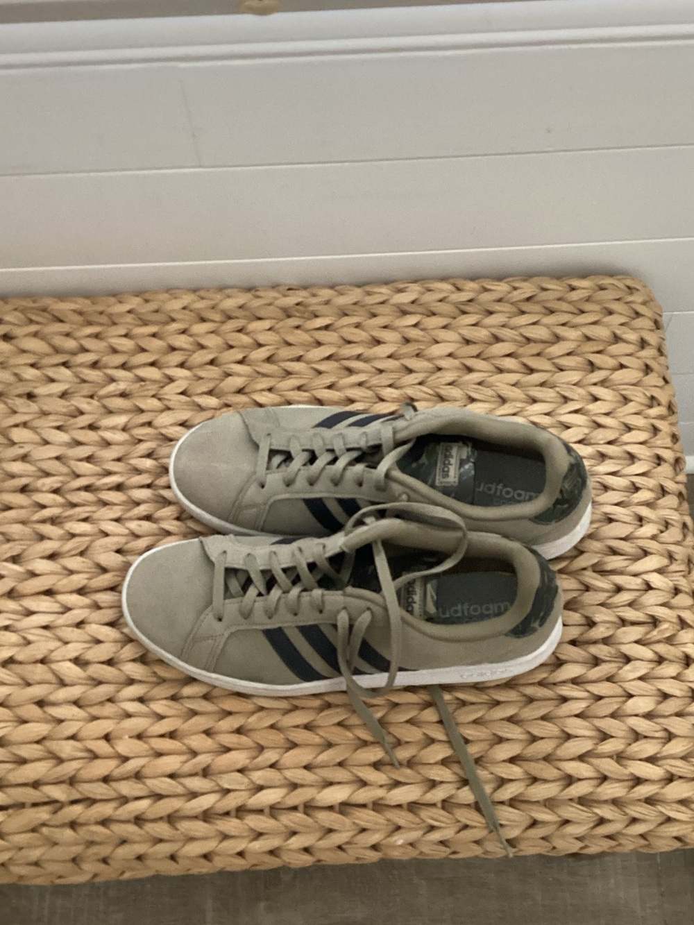 adidas Olive Green and Navy Low-Top Sneakers